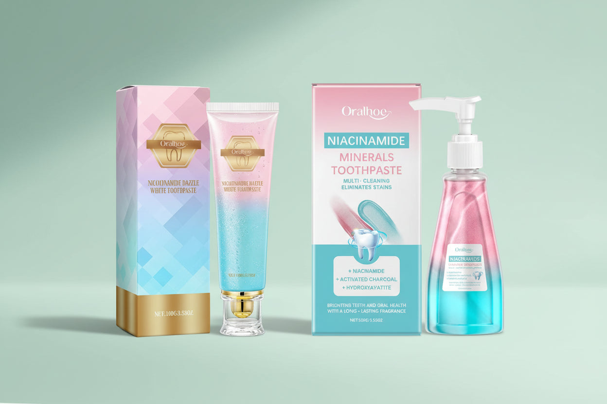 Achieve a radiant smile with Oralhoe 100 Niacinamide Whitening Toothpaste high-concentration formula brightens teeth, cleans deeply, freshens breath, and bleaches stains effectively. This adult toothpaste delivers professional-level.