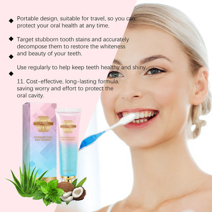 Achieve a radiant smile with Oralhoe 100 Niacinamide Whitening Toothpaste high-concentration formula brightens teeth, cleans deeply, freshens breath, and bleaches stains effectively. This adult toothpaste delivers professional-level.