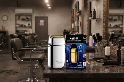 Score a flawless bald look instantly with the Original Kemei Rechargeable Pro Metal Shaver – electric head/beard razor with stainless steel blades for men. CE-certified precision from NovaZip grooming essentials.