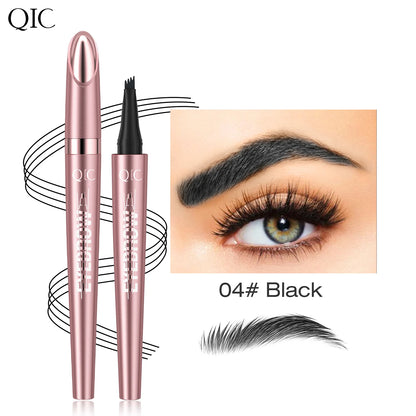 4-Tip Waterproof Eyebrow Pen – Natural Hair-Like Brows