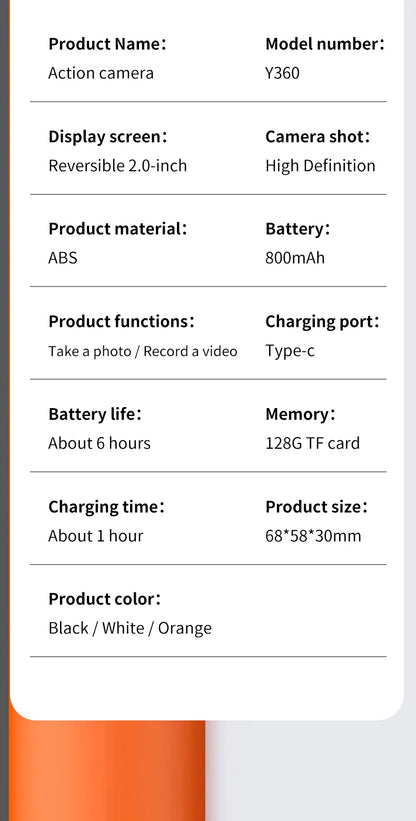 Capture epic adventures with the Mini Sports Camera 4K Ultra Vlog – flip clear screen, anti-shake tech, and 143° wide-angle lens for stunning student travel footage.