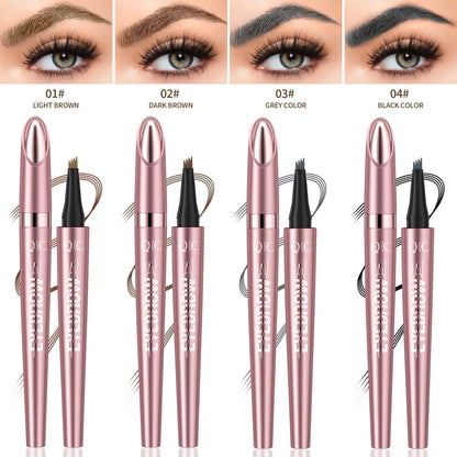 4-Tip Waterproof Eyebrow Pen – Natural Hair-Like Brows
