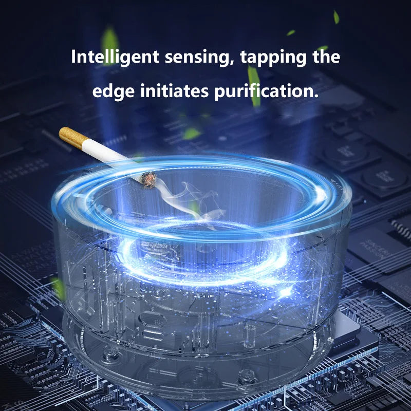Clear the Air Instantly with Intelligent Car Air Purifier Ashtray!