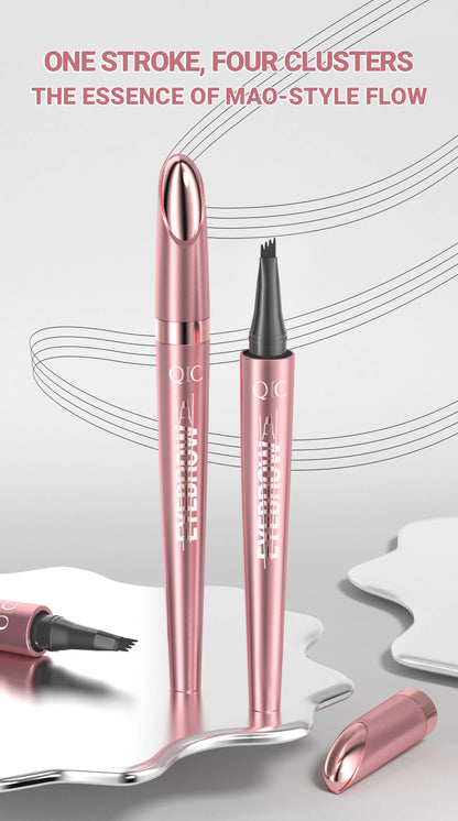 4-Tip Waterproof Eyebrow Pen – Natural Hair-Like Brows