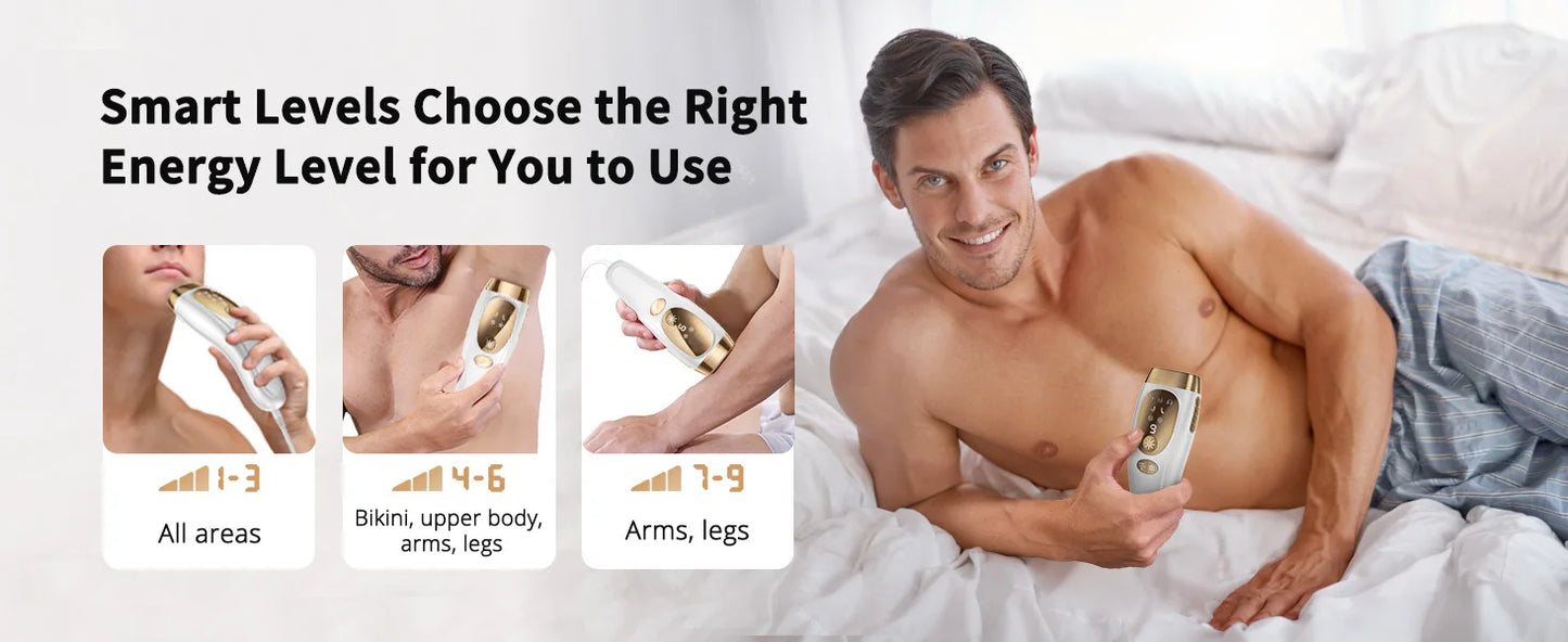 Achieve flawless, pain-free skin with the LYSMOK IPL Laser Hair Removal Device – advanced at-home epilator with ice cooling for women and men. Say goodbye to razors forever and hello to smooth results in weeks, right from your NovaZip beauty collection.