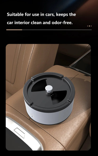 Clear the Air Instantly with Intelligent Car Air Purifier Ashtray!
