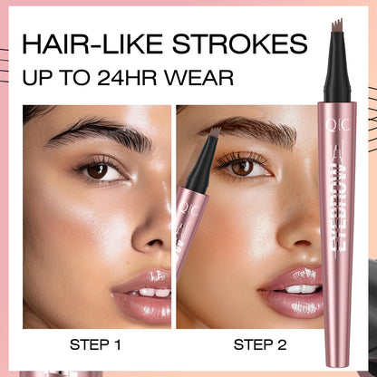 4-Tip Waterproof Eyebrow Pen – Natural Hair-Like Brows