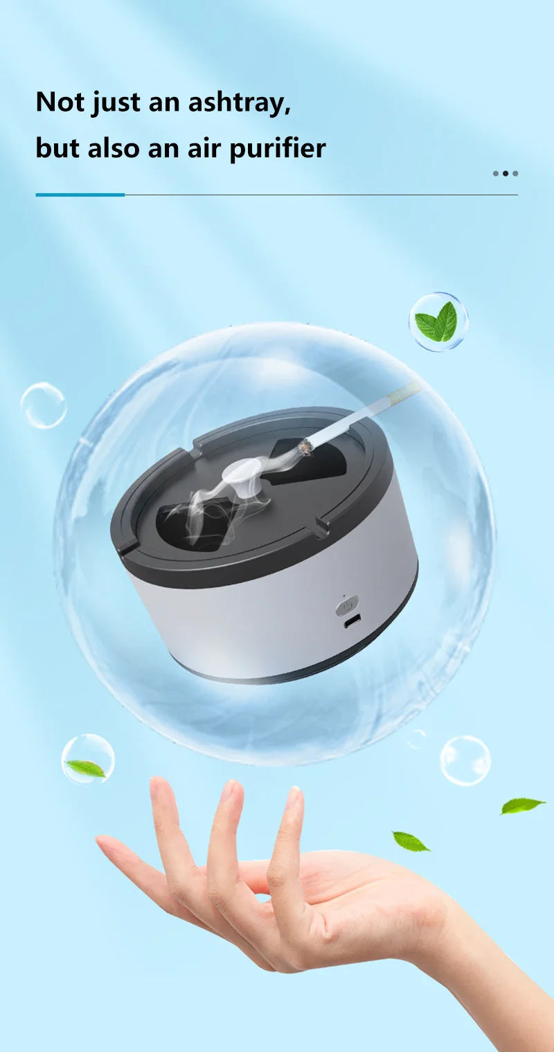 Clear the Air Instantly with Intelligent Car Air Purifier Ashtray!