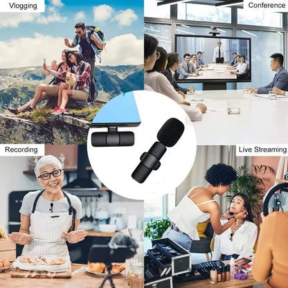 Upgrade your content creation with the Lenovo Mini Portable Wireless Lavalier Microphone – clip-on audio perfection for iPhone, Android, live streams, and gaming.
