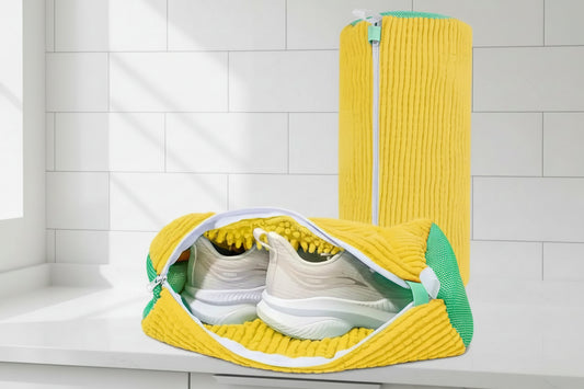 Elevate shoe care with this luxurious Laundry Bag for Washing Machines. Zippered design with rich internal fluff safeguards sneakers and casual shoes during every cycle.