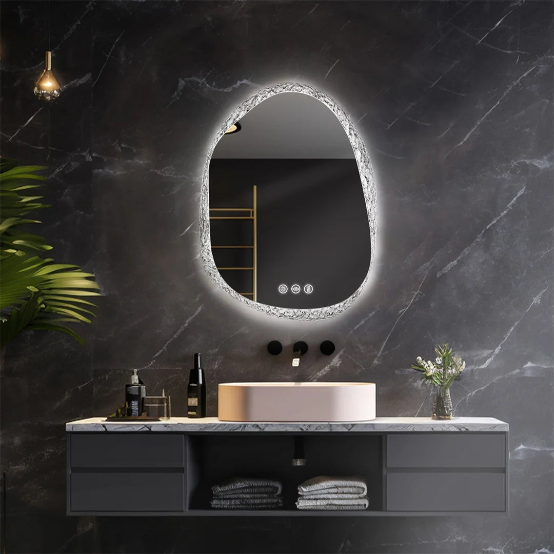 Illuminate vanities with the LUVOD Frameless LED Light Bathroom Mirror. Backlit wall-mounted masterpiece features intuitive touch sensors and IP44 waterproofing for flawless daily rituals.