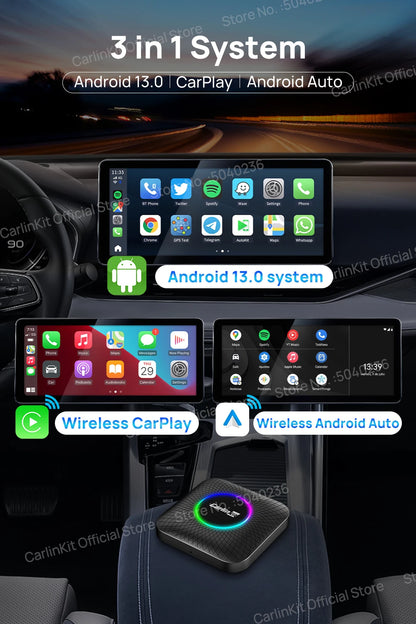 Discover the CarlinKit CarPlay AI Box Android 13 QCM6225!