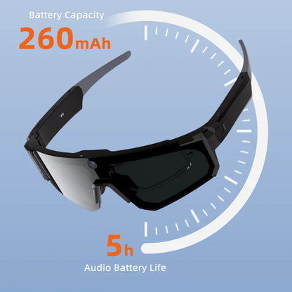 Gear up for the ultimate ride with New AI Intelligent Glasses – 800W cycling goggles featuring HD anti-shake camera, video recording, and UV protection.