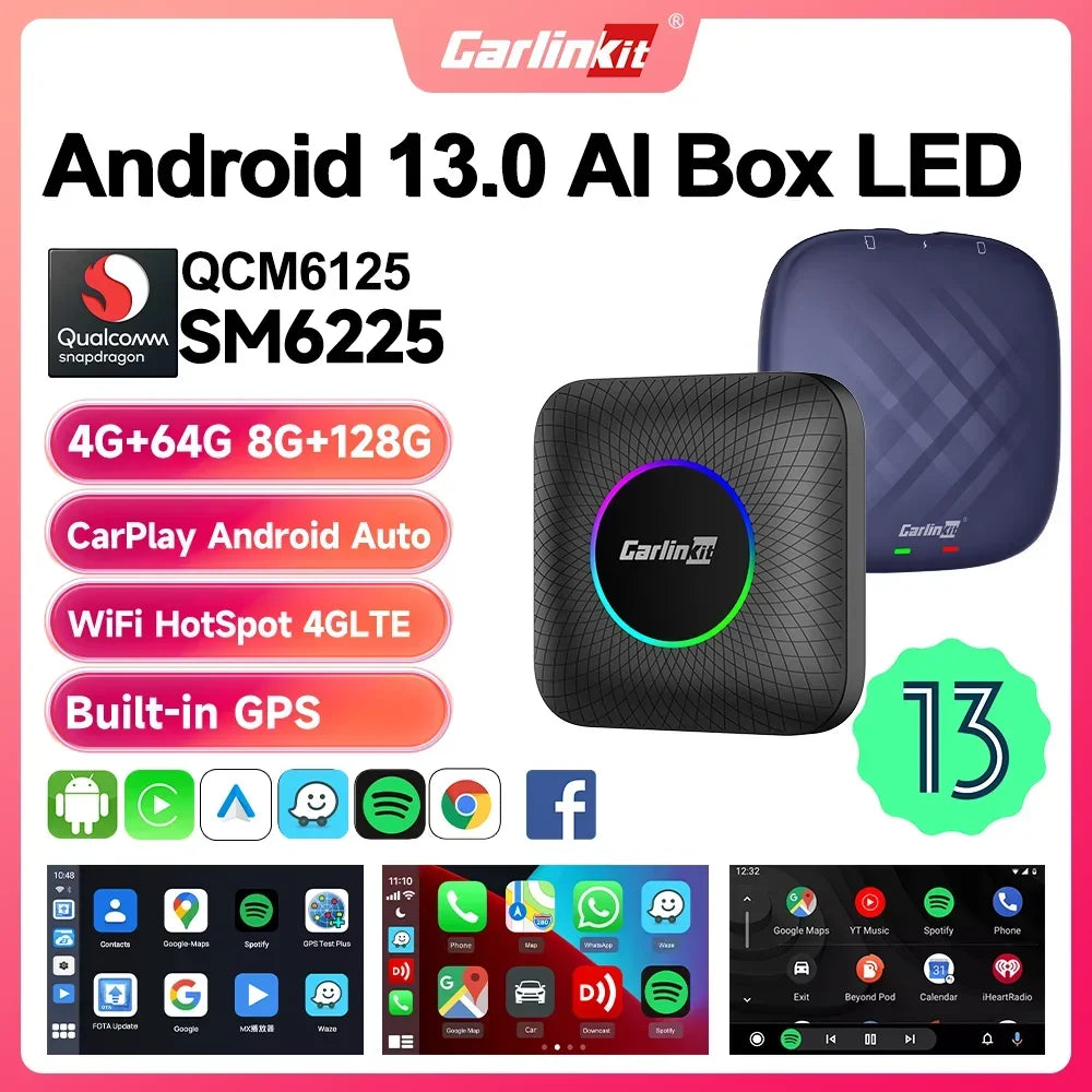 Discover the CarlinKit CarPlay AI Box Android 13 QCM6225!