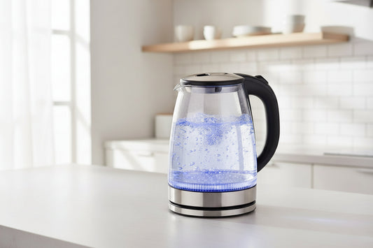 Brew perfection fast with this 220V 1.8L Electric Glass Kettle your home kitchen's 1500-1800W water boiler with dry boil protection. Borosilicate glass offers crystal-clear visibility and rapid boiling for tea, coffee, or instant meals.