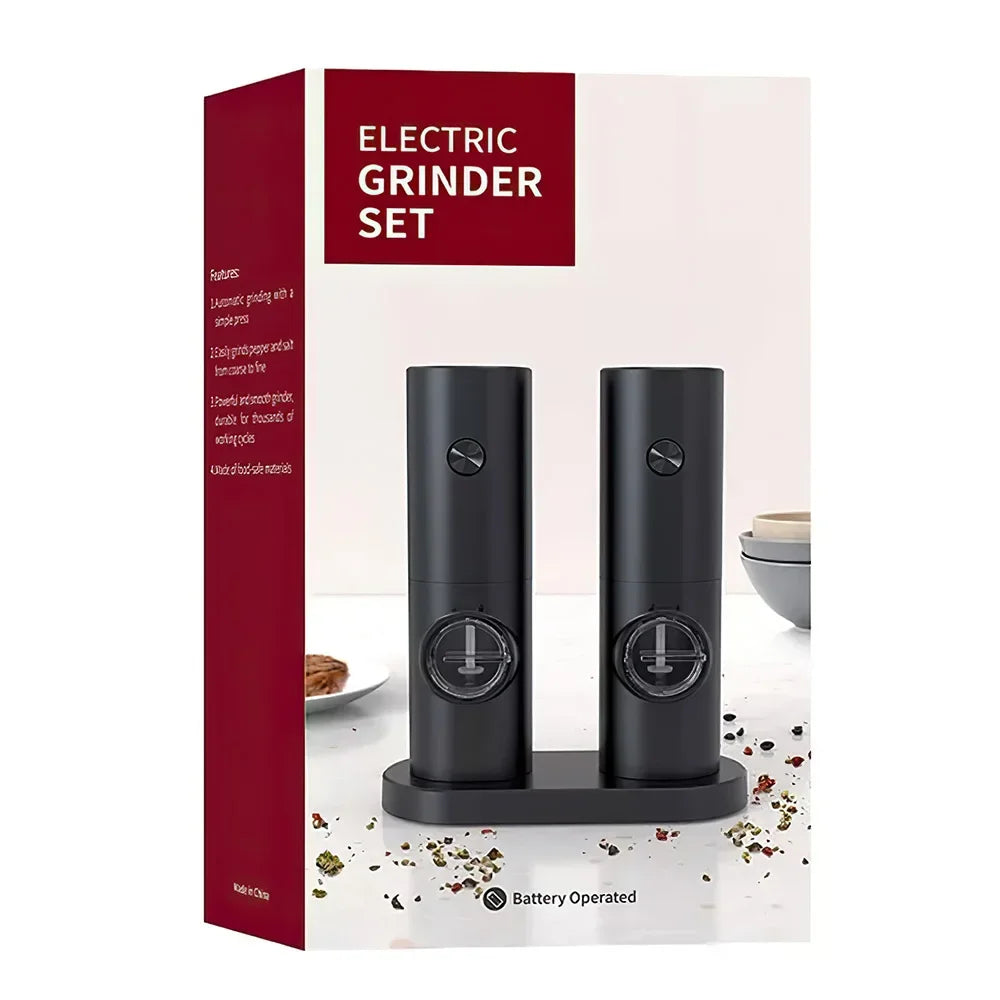 Elevate your cooking with the Manual Electric Salt & Pepper Grinder ceramic mechanism, large capacity, adjustable coarseness for precise seasoning. Battery-free design ensures reliable performance every time. Essential kitchen tool for chefs and home cook