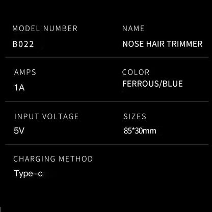 Groom Neatly with Rechargeable Nose Hair Trimmer for Men!