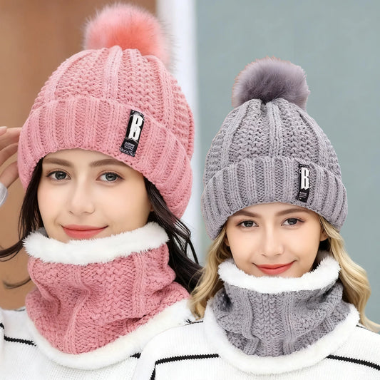Wrap winter in cozy elegance with this Thick Knit Beanie and Scarf Set for Women. Soft wool-blend yarn delivers plush warmth and a chic cold‑weather look.