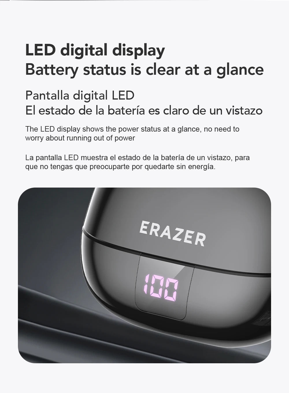 Revolutionize your listening with ERASER XT6 Pro Bluetooth Headset Earbuds – featuring AI translation, 13-hour wireless display battery, and advanced noise cancellation.