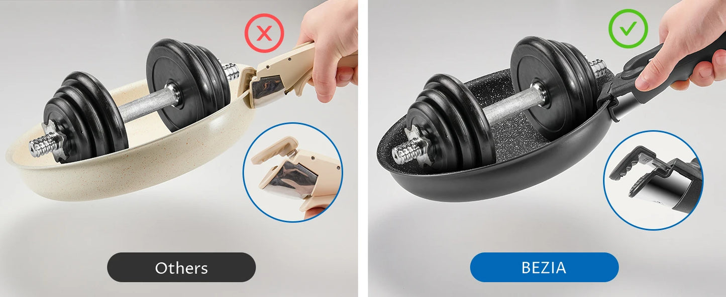 Revolutionize your kitchen with this exquisite 13-Piece Induction Cookware Set. Nonstick pots and pans feature removable handles, stackable design, and all-hob versatility for ultimate elegance.