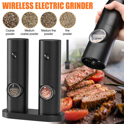 Elevate your cooking with the Manual Electric Salt & Pepper Grinder ceramic mechanism, large capacity, adjustable coarseness for precise seasoning. Battery-free design ensures reliable performance every time. Essential kitchen tool for chefs and home cook