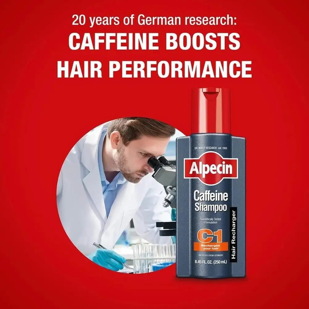 Revitalize Hair Roots with German Alpecin Caffeine Shampoo!