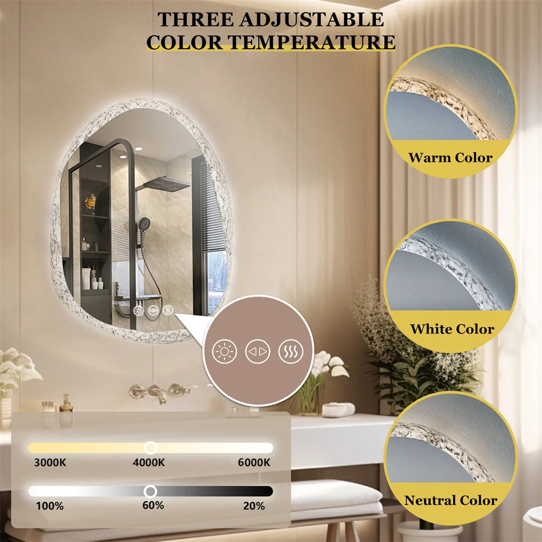 Illuminate vanities with the LUVOD Frameless LED Light Bathroom Mirror. Backlit wall-mounted masterpiece features intuitive touch sensors and IP44 waterproofing for flawless daily rituals.