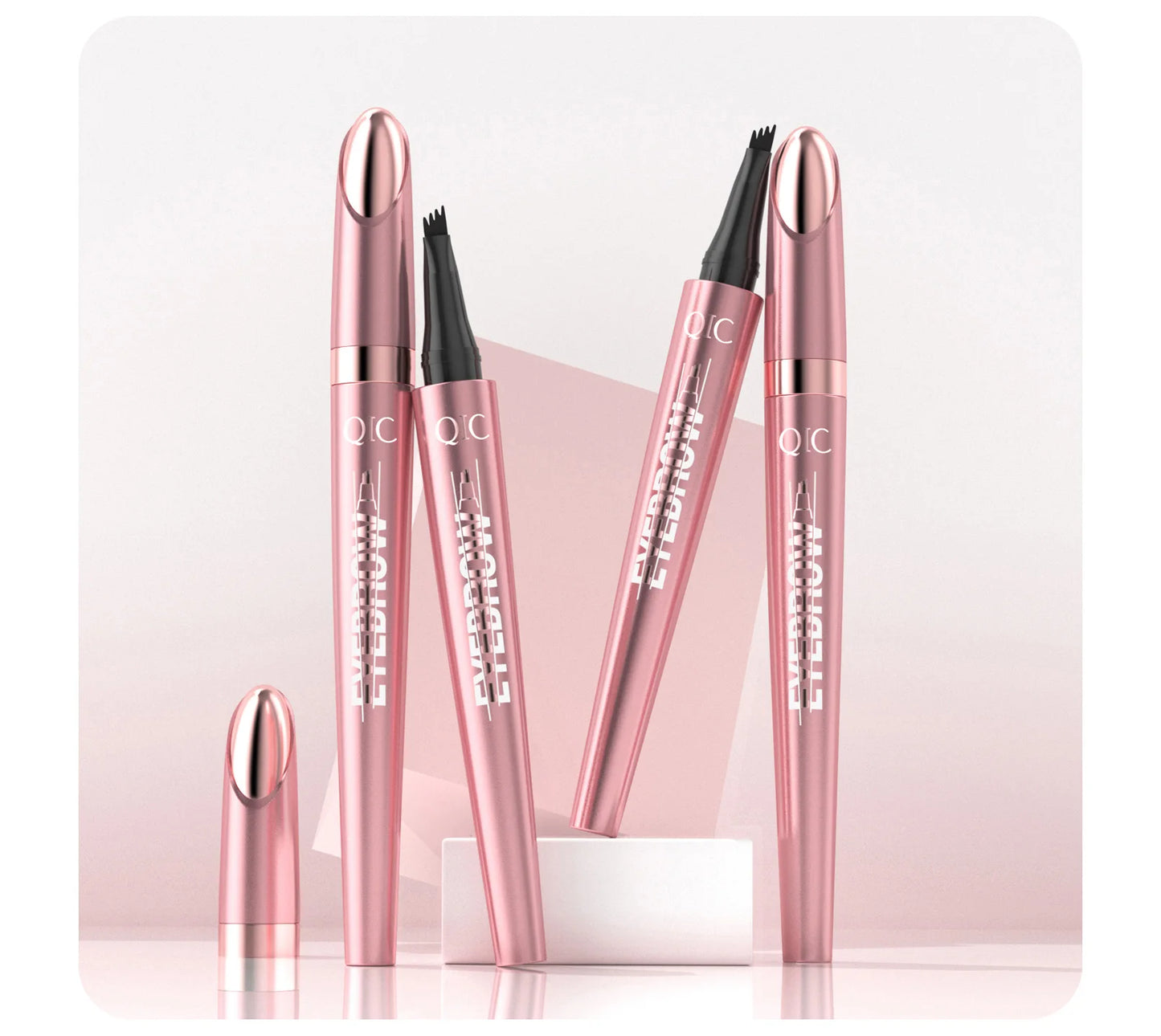 4-Tip Waterproof Eyebrow Pen – Natural Hair-Like Brows