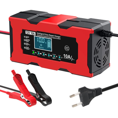 Revive Your Car Battery with 12V 10A Pulse Repair Charger!