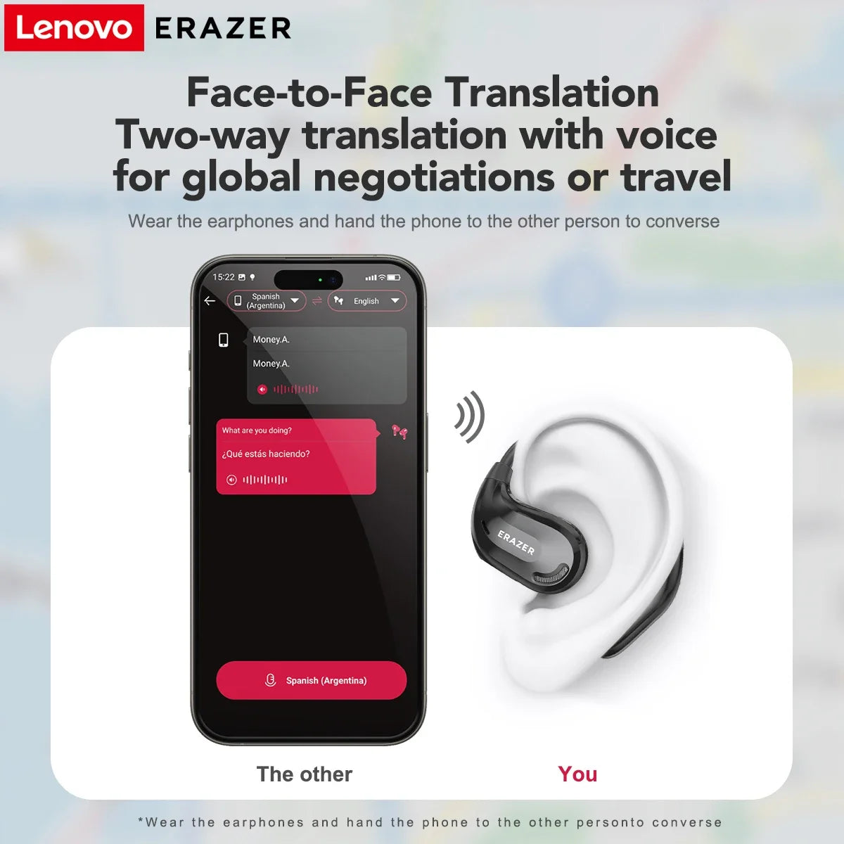 Revolutionize your listening with ERASER XT6 Pro Bluetooth Headset Earbuds – featuring AI translation, 13-hour wireless display battery, and advanced noise cancellation.