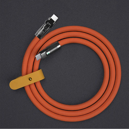 Charge smarter with the 1M/2M Silicone Rotating Type C Elbow USB-C to USB-C Super Fast GaN Cable – flexible, high-speed data transfer for durable connectivity.
