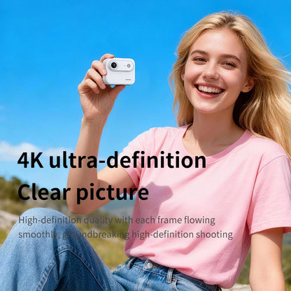 Capture epic adventures with the Mini Sports Camera 4K Ultra Vlog – flip clear screen, anti-shake tech, and 143° wide-angle lens for stunning student travel footage.