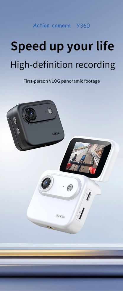 Capture epic adventures with the Mini Sports Camera 4K Ultra Vlog – flip clear screen, anti-shake tech, and 143° wide-angle lens for stunning student travel footage.