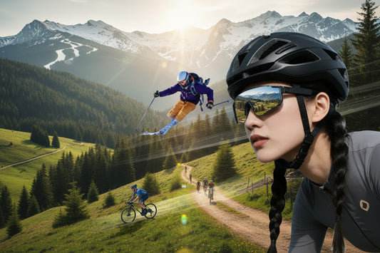 Gear up for the ultimate ride with New AI Intelligent Glasses – 800W cycling goggles featuring HD anti-shake camera, video recording, and UV protection.