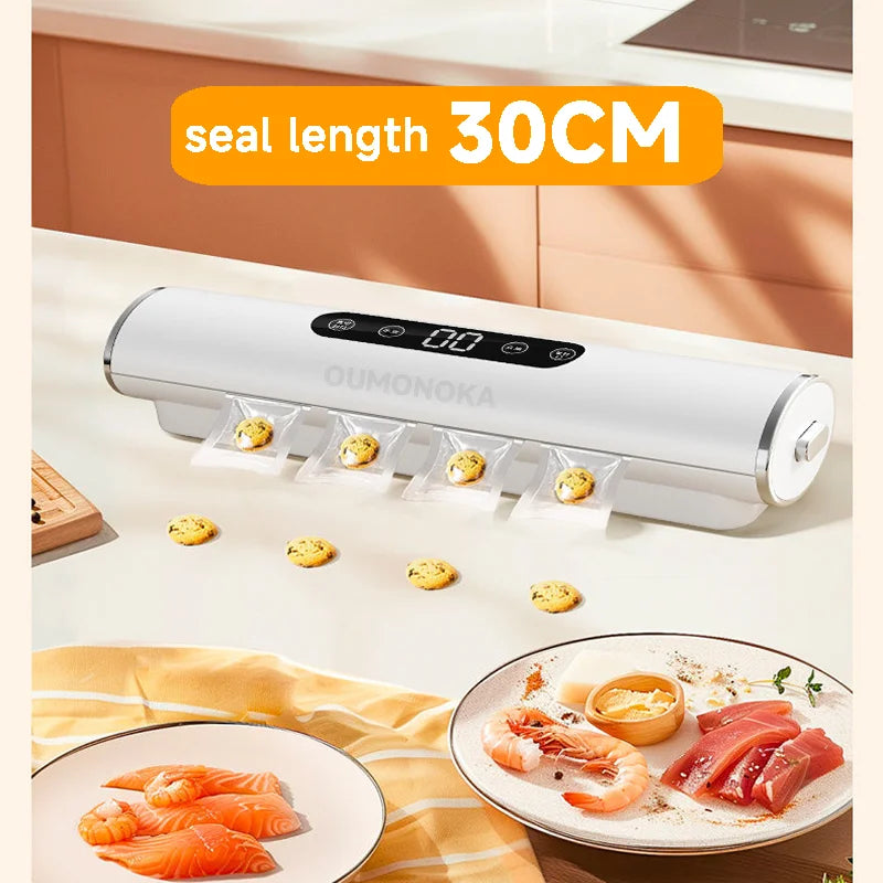 Preserve freshness like a pro with the New Vacuum Sealing Machine compact food sealer for kitchen products, meats, and plastic bags. This home appliance vacuums and seals instantly to lock in flavor and extend shelf life. Effortless storage for bulk buys.