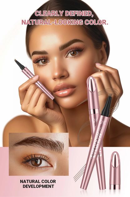4-Tip Waterproof Eyebrow Pen – Natural Hair-Like Brows