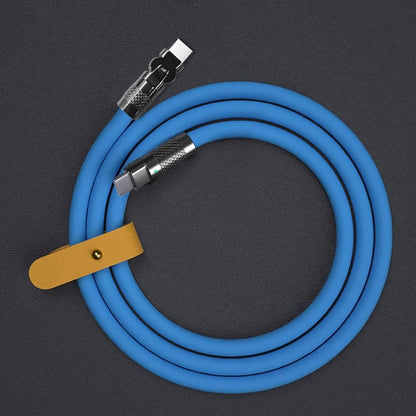 Charge smarter with the 1M/2M Silicone Rotating Type C Elbow USB-C to USB-C Super Fast GaN Cable – flexible, high-speed data transfer for durable connectivity.