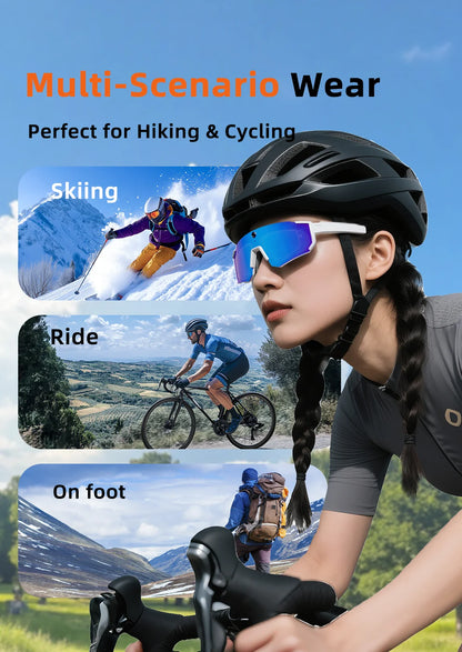 Gear up for the ultimate ride with New AI Intelligent Glasses – 800W cycling goggles featuring HD anti-shake camera, video recording, and UV protection.