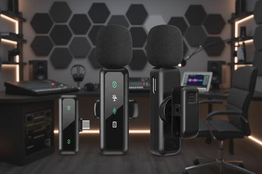 Upgrade your content creation with the Lenovo Mini Portable Wireless Lavalier Microphone – clip-on audio perfection for iPhone, Android, live streams, and gaming.