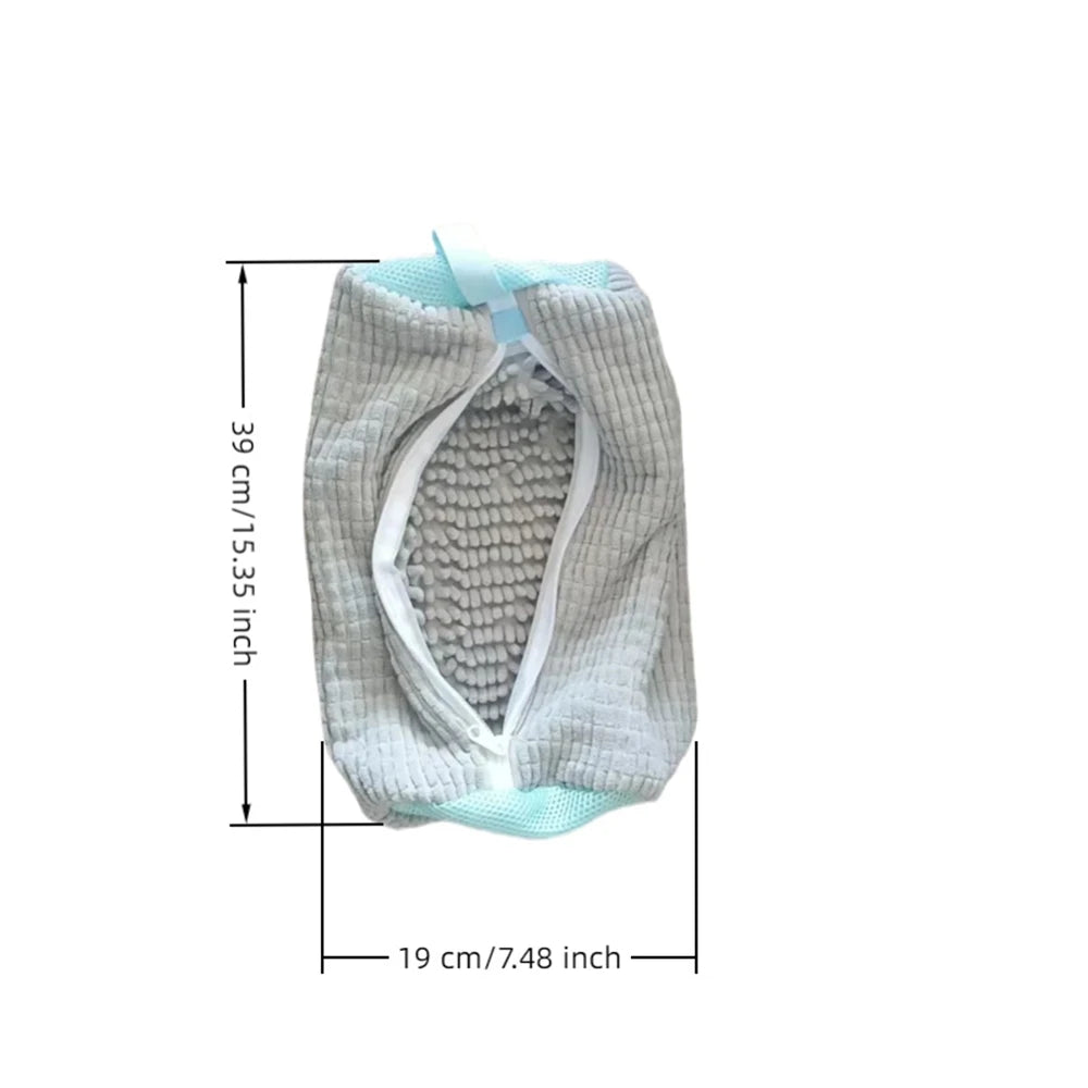 Elevate shoe care with this luxurious Laundry Bag for Washing Machines. Zippered design with rich internal fluff safeguards sneakers and casual shoes during every cycle.