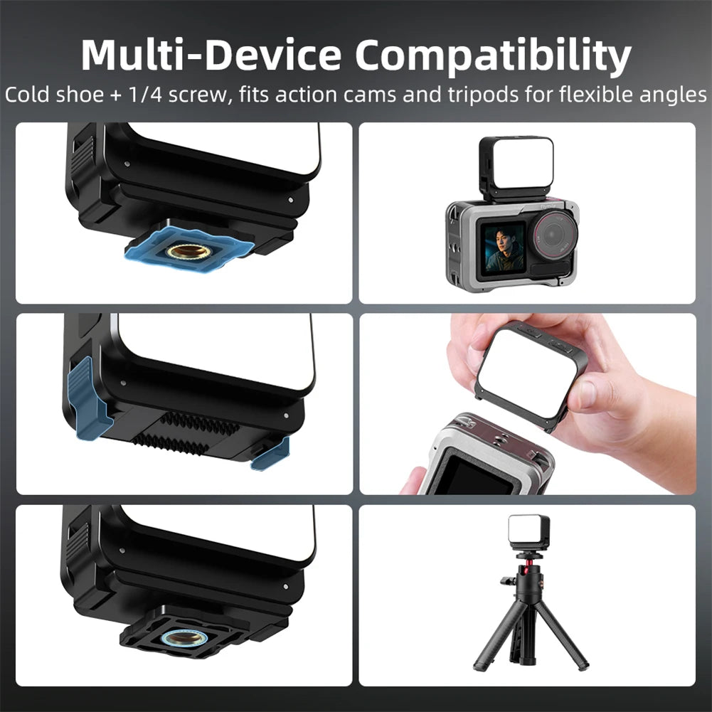 Perfect your vlogs and TikToks with the Alloyseed Magnetic Fill Light – rechargeable LED video light tailored for DJI Osmo Pocket 3, selfies, and studio setups.