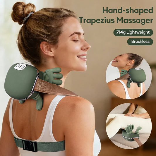 Relieve Tension with 4D Bionic Finger Neck & Shoulder Massager!