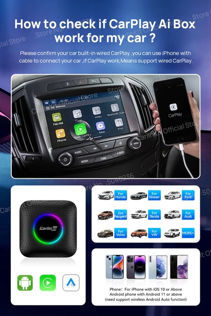 Discover the CarlinKit CarPlay AI Box Android 13 QCM6225!