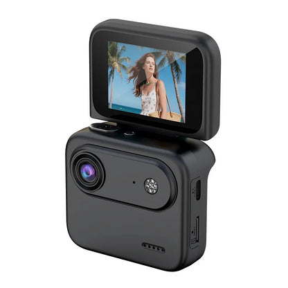 Capture epic adventures with the Mini Sports Camera 4K Ultra Vlog – flip clear screen, anti-shake tech, and 143° wide-angle lens for stunning student travel footage.