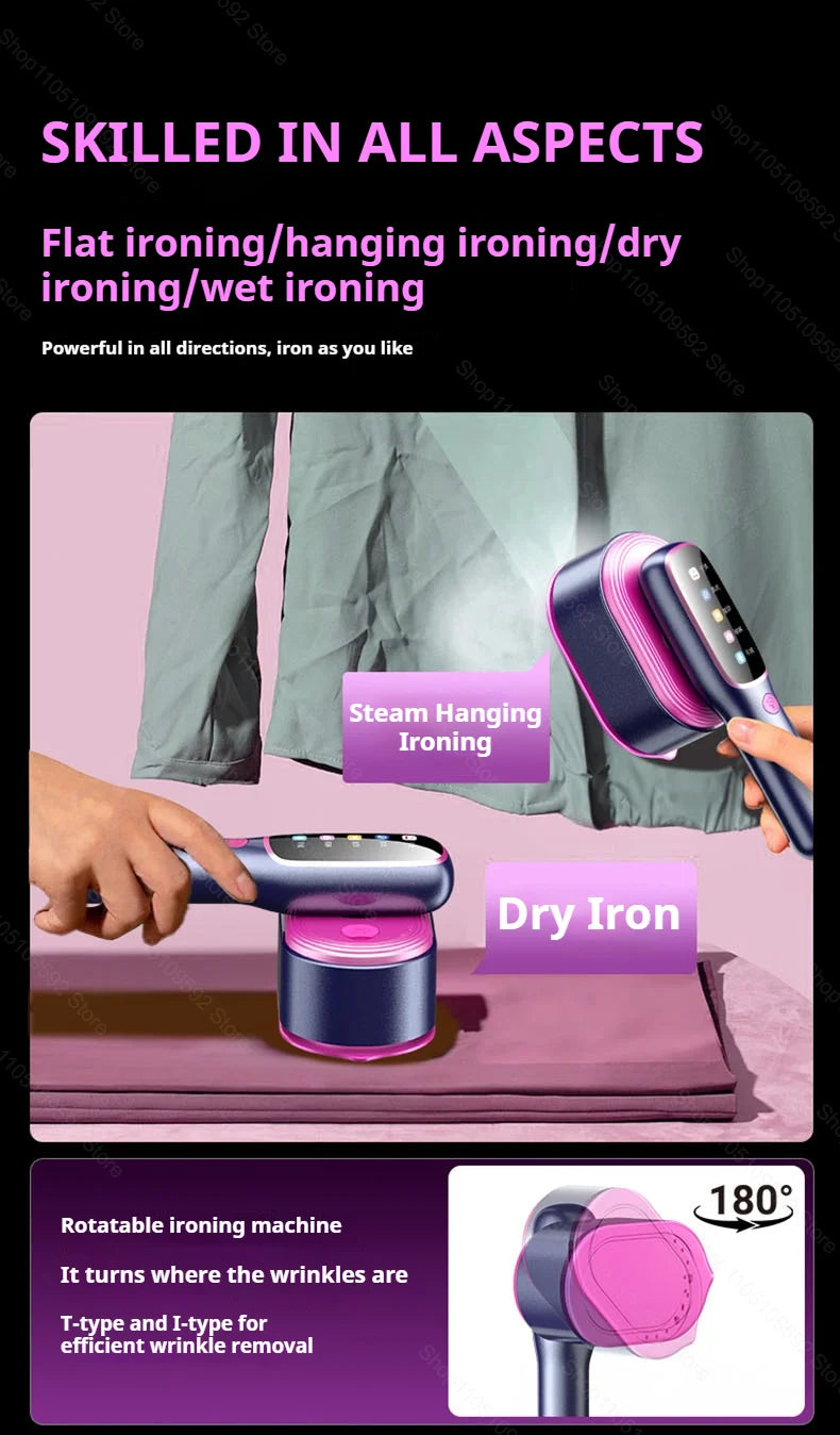 Say goodbye to ironing boards with the 2026 New Model Professional 1200W Garment Steamer – fast-heating portable powerhouse for wrinkle-free clothes on the go. ZHUYAN's RoHS/CE-certified iron from NovaZip keeps your wardrobe sharp effortlessly.