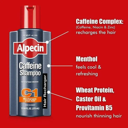 Revitalize Hair Roots with German Alpecin Caffeine Shampoo!
