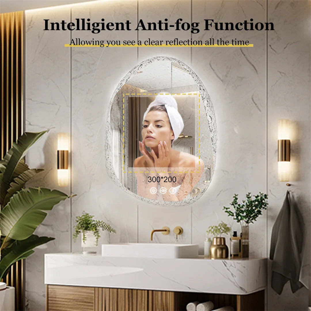 Illuminate vanities with the LUVOD Frameless LED Light Bathroom Mirror. Backlit wall-mounted masterpiece features intuitive touch sensors and IP44 waterproofing for flawless daily rituals.