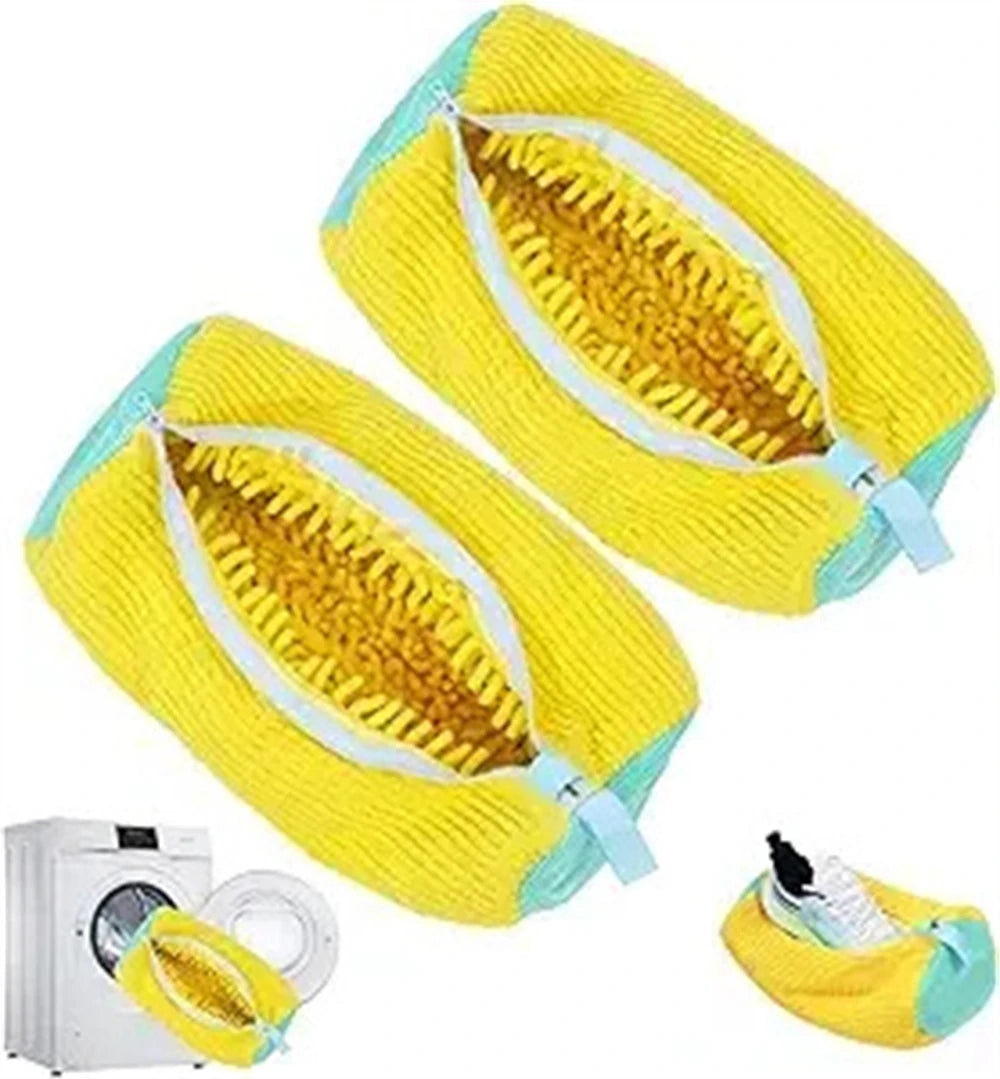 Elevate shoe care with this luxurious Laundry Bag for Washing Machines. Zippered design with rich internal fluff safeguards sneakers and casual shoes during every cycle.