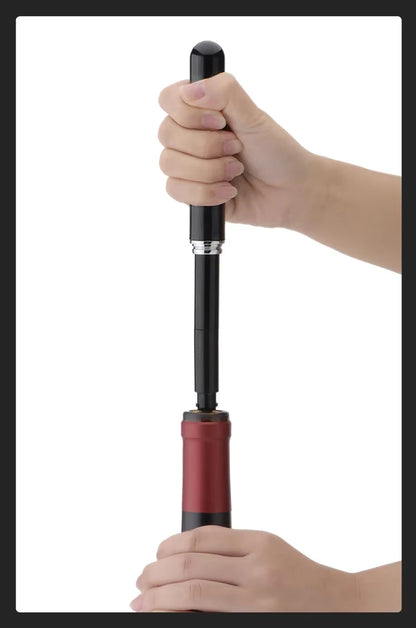 Wine lovers seeking a mess-free alternative to traditional corkscrews great for travel, camping, or home bars.Its lightweight (45g) palm-sized build (20x2cm) fits pockets easily, unlike bulky electric models.
