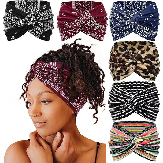 Elevate active glamour with these Twisted Wide Headbands for Women. Extra-large turban style fuses boho thickness with yoga/workout prowess for effortless hair mastery.
